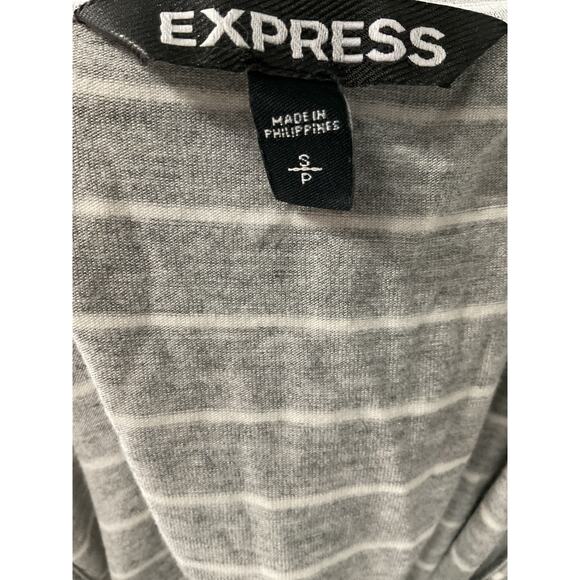 Express Grey Petite Striped Shift Dress - Picture 3 of 4